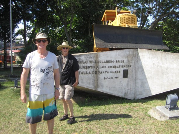 Steve and Lyman, at the railroad monument, Santa Clara